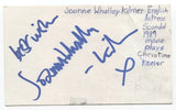 Joanne Whalley Signed 3x5 Index Card Autographed Signature Actress Willow