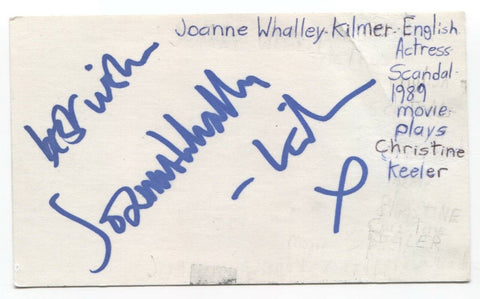 Joanne Whalley Signed 3x5 Index Card Autographed Signature Actress Willow