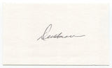 Del Unser Signed 3x5 Index Card Autograph MLB Washington Senators World Series