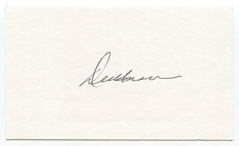 Del Unser Signed 3x5 Index Card Autograph MLB Washington Senators World Series