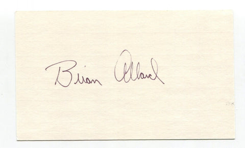 Brian Allard Signed 3x5 Index Card Autographed MLB Baseball Seattle Mariners