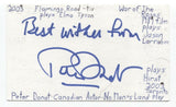 Peter Donat Signed 3x5 Index Card Autographed Signature 