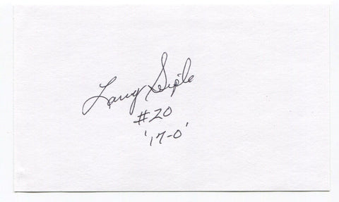 Larry Seiple Signed 3x5 Index Card Autographed NFL Football Miami Dolphins