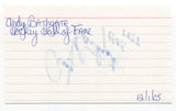 Andy Bathgate 3x5 Index Card Autographed Signature New York Rangers NHL