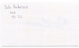 Bob Anderson Signed 3x5 Index Card Autographed Signature MLB Chicago Cubs