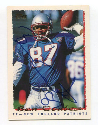 1995 Topps Ben Coates Signed Card Football Autograph NFL AUTO #411