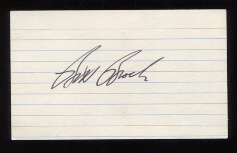 Bill Brock Signed 3x5 Index Card Autographed Signature Senator