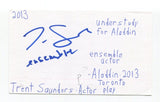 Trent Saunders Signed 3x5 Index Card Autographed Actor Composer