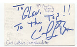 Carl LaBove Signed 3x5 Index Card Autographed Signature Actor Comedian