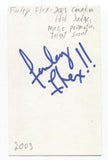 Farley Flex Signed 3x5 Index Card Autographed Signature Music