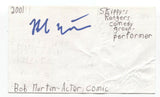 Bob Martin Signed 3x5 Index Card Autograph Signature Actor Comedian