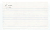 Hal Naragon Signed 3x5 Index Card Baseball Autographed Signature