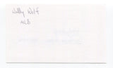 Wally Wolf Signed 3x5 Index Card Autographed Baseball MLB California Angels