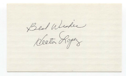 Hector Lopez Signed 3x5 Index Card Baseball Autographed Signature
