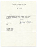 Alfred Politz Signed Letter Autographed Signature Research Analyst