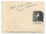 Frank Allenby Signed Album Page Autographed Actor The Flame And The Arrow SCARCE