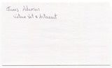 James "Jim" Adamson Signed 3x5 Index Card Autograph Signature NASA STS-28 STS-43