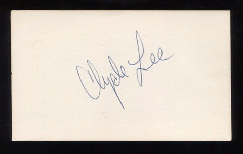 Clyde Lee Signed 3x5 Index Card Autographed Signature Basketball 