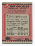 1990 Topps Jeff George Signed Card Football Autograph NFL AUTO #298