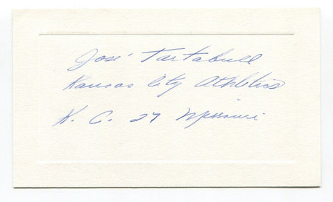 José Tartabull Signed Card Autograph MLB Baseball Roger Harris Collection