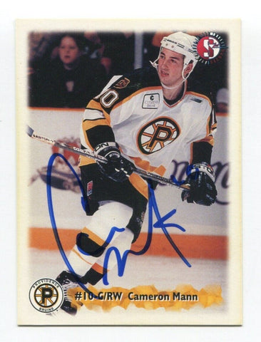 1999 Split Second Cameron Mann Signed Card Hockey NHL Autograph AUTO #10 Bruins