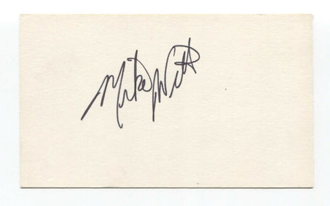 MIke Witt Signed 3x5 Index Card Autographed Baseball Perfect Game