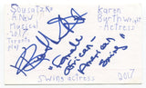Karen Burthwright Signed 3x5 Index Card Autographed Signature The New Archies