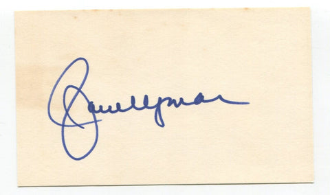 Jane Wyman Signed 3x5 Index Card Autographed Actress Falcon Crest