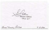 Gene Patton Signed 3x5 Index Card Autographed Baseball Player Boston Braves