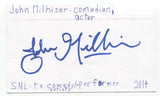 John Milhiser Signed 3x5 Index Card Autograph Signature Actor Comedian SNL