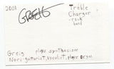 Treble Charger - Greig Nori Signed 3x5 Index Card Autographed Signature Band