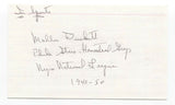 Mahlon Duckett Signed 3x5 Index Card Baseball Autographed Signature