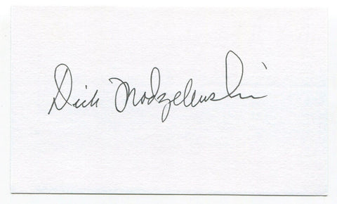 Dick Modzelewski Signed 3x5 Index Card Autographed NFL Football Cleveland Browns