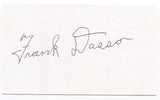 Frank Dasso Signed 3x5 Index Card Autographed MLB Baseball 1945 Cincinnati Reds