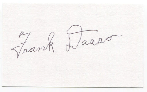 Frank Dasso Signed 3x5 Index Card Autographed MLB Baseball 1945 Cincinnati Reds