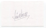 Jim Woods Signed 3x5 Index Card Autograph Baseball MLB Phillies and Sportscaster