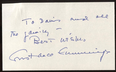 Constance Cummings Signed Index Card Signature Autographed AUTO 