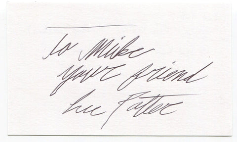 Lee Potter Signed 3x5 Index Card Autographed Grace Potter's Brother