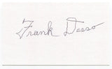 Frank Dasso Signed 3x5 Index Card Autographed MLB Baseball 1945 Cincinnati Reds