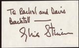 Gloria Steinem Signed Index Card Signature Autographed Vintage AUTO