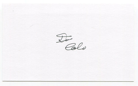 Donald "Don" Colo Signed 3x5 Index Card Autographed Baltimore Colts Pro Bowl NFL