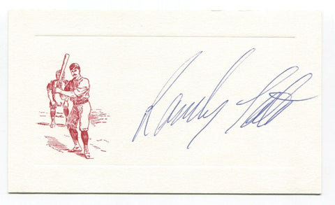 Randy Tate Signed Card Autograph Baseball MLB Roger Harris Collection