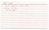 Mel Parnell Signed 3x5 Index Card Autographed Baseball Red Sox No Hitter 1956