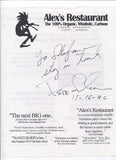 Peter Sinclair Signed Sheet Autographed Alex's Restaurant Comic