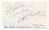 Bob Smith Signed 3x5 Index Card Autographed Signature Comedian Actor