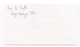 Joe B. Scott Signed 3x5 Index Card Autographed Baseball Negro Leagues