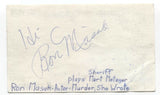 Ron Masak Signed 3x5 Index Card Autographed Signature Actor