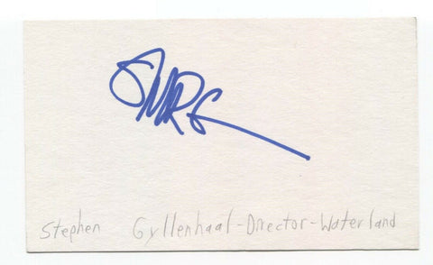 Stephen Gyllenhaal Signed 3x5 Index Card Autographed Film Director