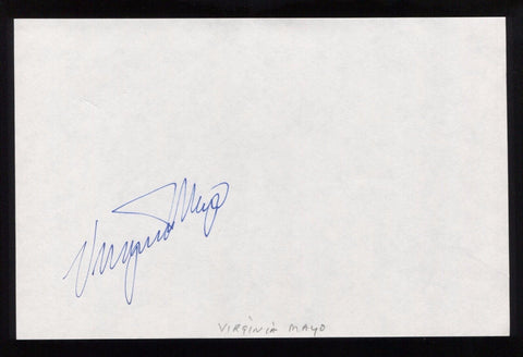 Virginia Mayo Signed HUGE 8x5 Inch Page Autographed Vintage Signature