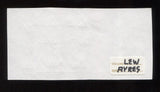 Lew Ayres Signed Paper Signature Autographed Vintage 